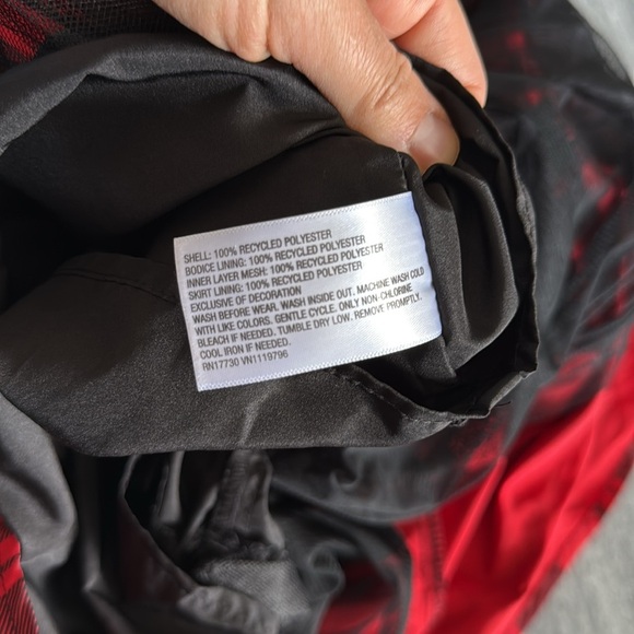 Cat & Jack Girls Sleeveless Buffalo Check Plaid Dress Red Black Size - 4T - Picture 6 of 6